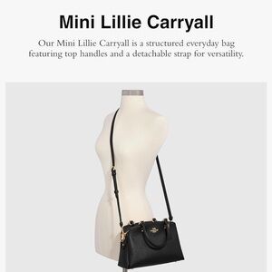 Coach Mini Lillie Carryall Black Shoulder Bag
